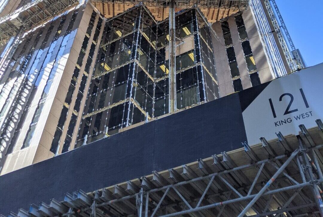The Tower Reglazing project at 121 King Street West